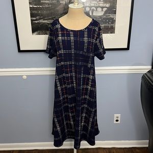 LuLaRoe dress size L never worn Navy blue color